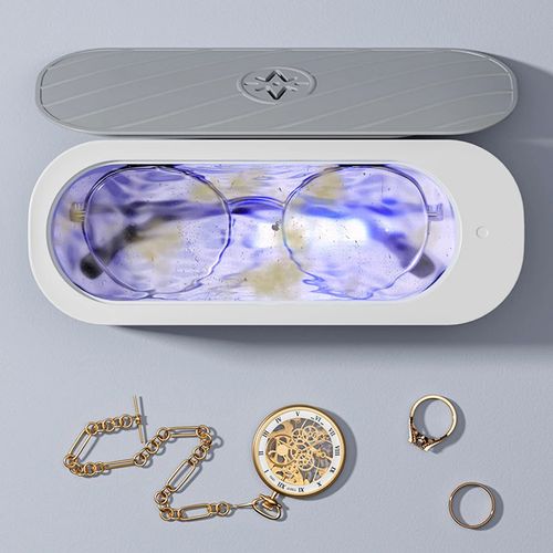 Portable Rechargeable Mini Ultrasonic Cleaner Waterproof Ultrasound Vibrator Cleaning Box for Jewelry Household Car Items