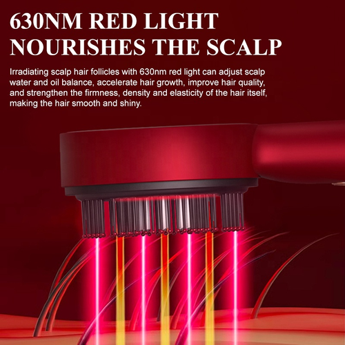 Handheld Anti Hair Loss Electric Massage Comb Hair Growth Vibration Red Light Scalp Massager Oil Applicator