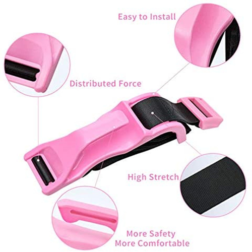 Adjustable Nylon Belly Support for Pregnant Mothers Comfortable Anti-Cramp Driving Accessory Car Safety Belts-Pink