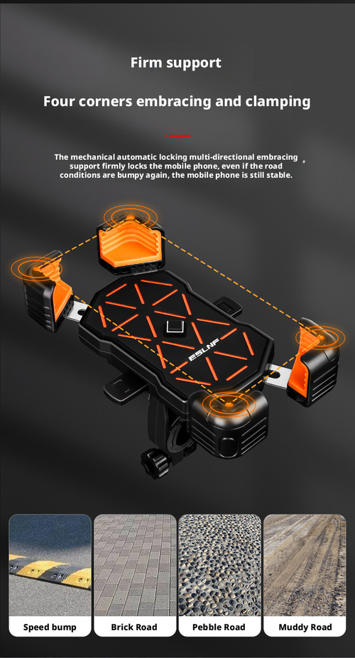 Electric Vehicle Mobile Phone Bracket Anti-Shock & Anti-Shake for Self-Driving Navigation Bike Accessories