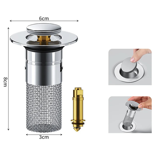 Modern Design Plastic Bathroom Basin Drain Plug Core Bounce Wash Basin Leaking Filter Bathroom Basin Drain