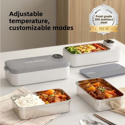 USB Charging 304 Stainless Steel Electric Heating Insulated Lunch Box