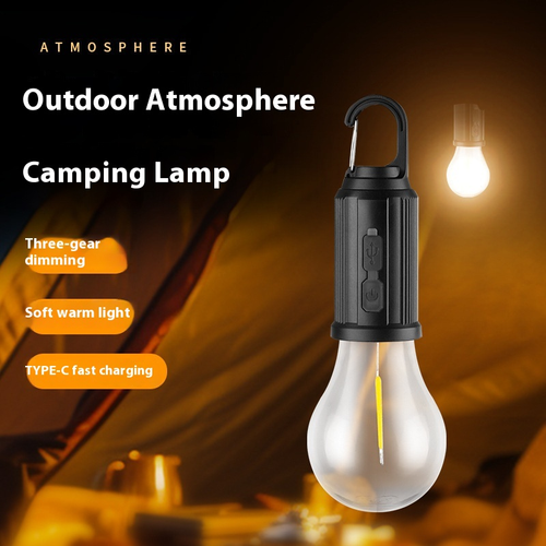 Solar Powered LED Outdoor Camping Lantern USB Charging Waterproof BBQ Atmosphere Light with ABS Materials Two Per Set