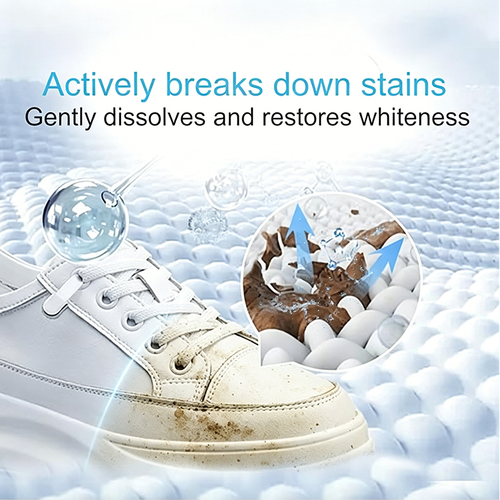 Bubbles Nico OEM White Shoe Cleaning Scrubbing Paste 5%-15% Active Ingredients Removes Stains Yellowing Mild Formula for