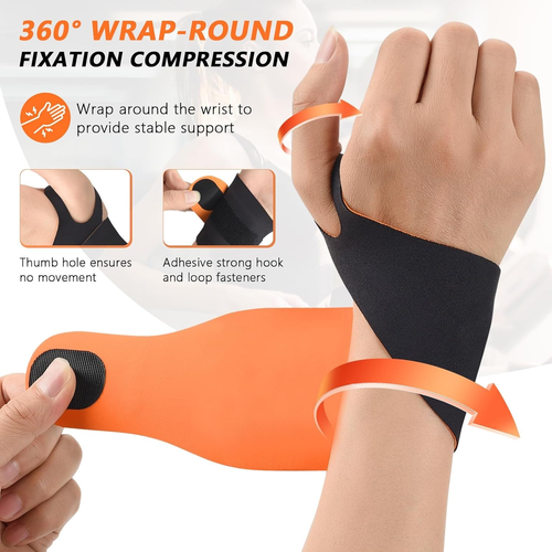 Adjustable Compression Wrist Brace Wrap  Wrist Brace Sports High Elastic Gym Training Protection Adjustable Relief Wrist Strap for Women Men