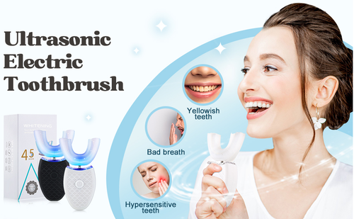 Automatic Massage Adult Toothbrush - U - Shaped Mouth - Held, Electric, Lazy - Style, Rechargeable, Waterproof Toothbrush Cover