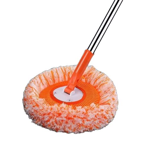 Sunflower Dust Removal Chenille Round Telescopic Handle Multifunctional Household Dust Mop