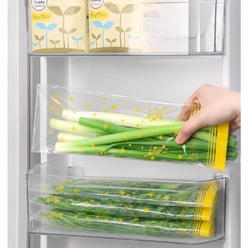 Thick Double Seal Food Storage Bags, Reusable Self-Sealing Pouches, Food Grade Airtight Bags for Refrigerator Organization & Food Portioning 45PCS