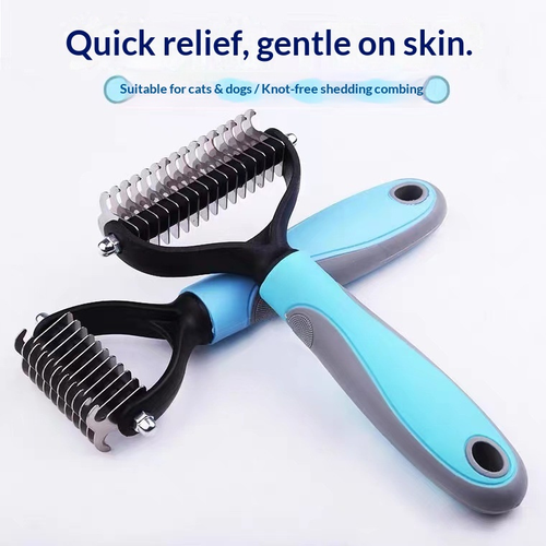 Pet Cat Dog Accessories Grooming Products Top Sellers Wholesale Double-sided Stainless Steel Pet Dog Cat Comb Hair Remover Brush