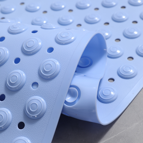 Modern Extra Long PVC Shower Mat Wear and Water Resistant Anti-Slip Design for Drainage Vinyl Flooring for Showers,Khaki