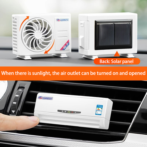 Hot Selling Air Conditioner Shape Car Perfume Air Freshener Vent Clip Mini Solar Car Perfume Air Conditioning Decoration Lemon Scent