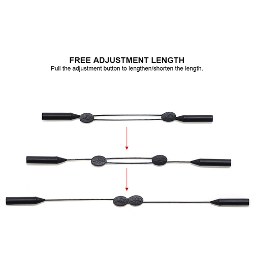 Adjustable Sports Safety Sunglasses Retainer Elastic Anti-Slip Silicone Strap Glasses Holder for Sports Activities