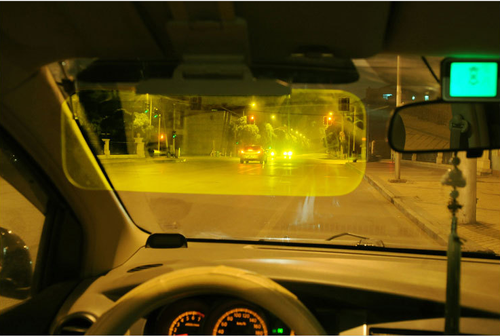 Day and Night Anti-Glare Car Windshield Visor - Premium Universal Sunshade and Night Vision Anti-Dazzle Windshield Driving