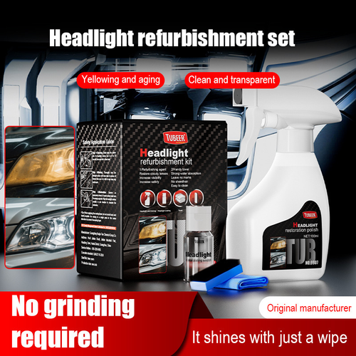 Car Headlight Renovation Repair Kit Grinding Molecules Crystal Coating Liquid Cleaning Polishing Scratch Repair for T171 Model Two Per Set