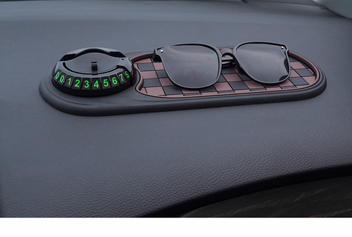 Car Dashboard Anti-Slip Mat Non-Slip Navigation & Phone Holder Plastic Storage Pad for Auto Interior Temporary Parking Card