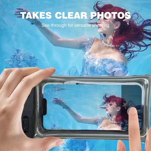 Sports Luxury Universal Clear PVC Touchable Dry Protective Waterproof Mobile Phone Bag with Strap Value 4-Pack