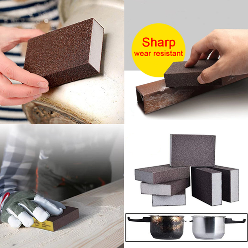 Dual-Sided Strong Decal Feature Kitchen Eraser Sponge Emery Sponge for Magic Wipe Pot and Stain Removal Sponges & Scouring Pads