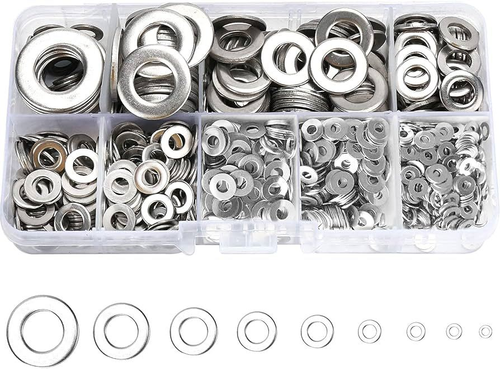 304 Stainless Steel Flat Washer 360pcs Combination Installation M2-M12
