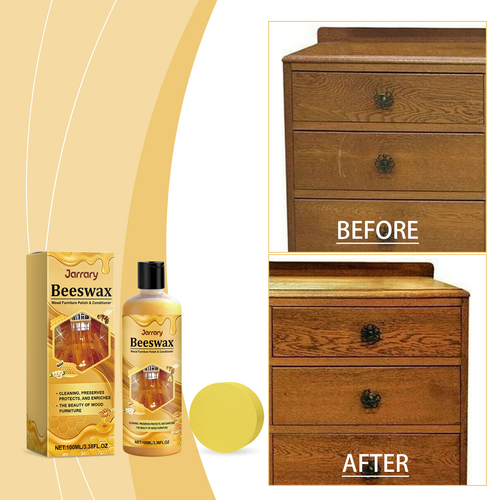 Bees Wax Furniture Polish and Cleaner Agent 100ml Natural Bees Waxing Furniture Polish Long Lasting Wood Cleaner Protectiv