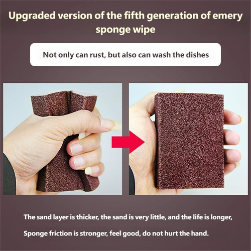 Dual-Sided Strong Decal Feature Kitchen Eraser Sponge Emery Sponge for Magic Wipe Pot and Stain Removal Sponges & Scouring Pads