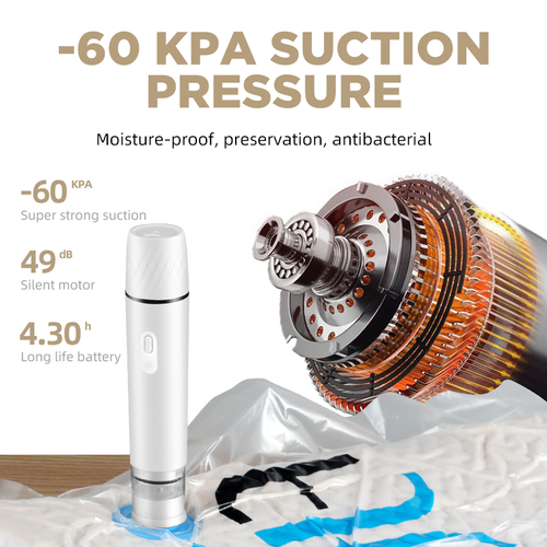 Portable Electric Vacuum Sealer 250ml Food Storage Pump With Rechargeable Battery for Food Containers and Bags With 15 Vacuum Bags