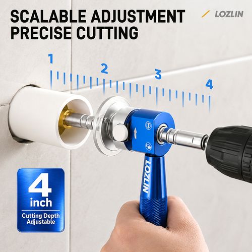 Portable Multifunctional Pipe Cutter ,suitable for PVC and drainage pipes,features adjustable cutting depth and internal pipe wall cutting capability