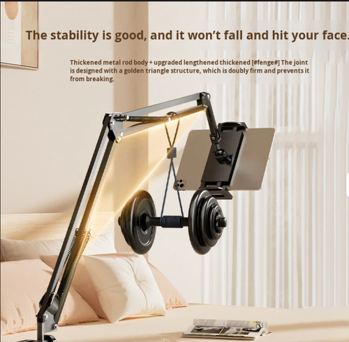 Angle Height Retractable Floor Stand Live Streaming Tablet & Cell Phone Holders Tablet PC Stands
