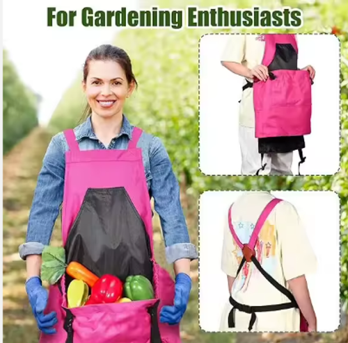 Wholesale Canvas Garden Aprons Waterproof Unisex Gardening Apron With Pockets for Fruit Vegetable Flowers Garden Tools