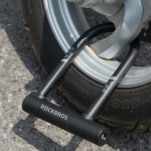  Bicycle U-lock Steel Carbon Bike Lock Anti Theft 2 keys Black Lock