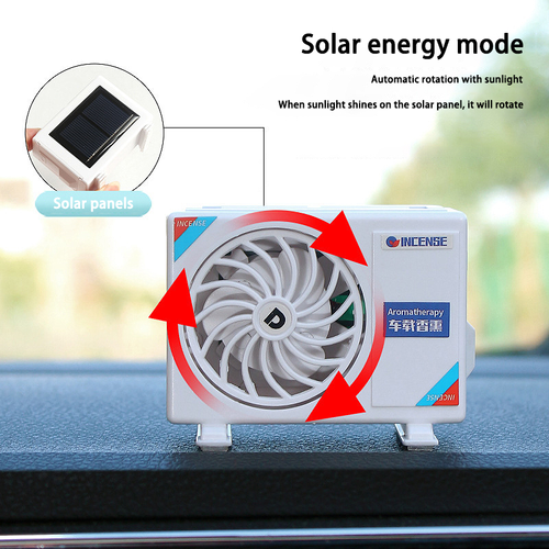Hot Selling Air Conditioner Shape Car Perfume Air Freshener Vent Clip Mini Solar Car Perfume Air Conditioning Decoration Lemon Scent