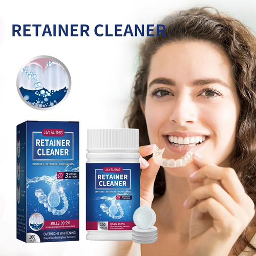 Mild Cleaning Tablets Gum Antibacterial Odor Removing Fresh Breath Yellowing Removal Brightening Denture Cleaner
