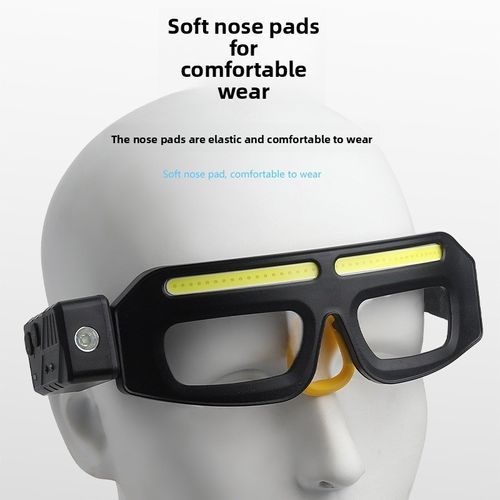 The Multi-functional Glasses Lamp TYPE-C Charging Warning Headlamp Is Compact and Portable