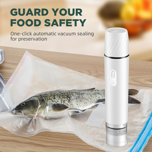 Portable Electric Vacuum Sealer 250ml Food Storage Pump With Rechargeable Battery for Food Containers and Bags With 15 Vacuum Bags