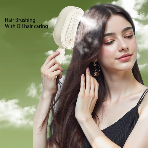 Battery Powered Electric Spray Airbag Massage Comb Essential Oil Atomization Hair Care Self-cleaning Tangle-free Fluffy Smooth