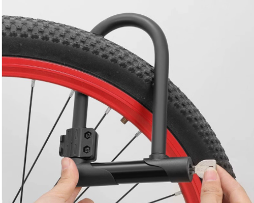 Anti-theft and Anti-pry Bicycle U-shaped Lock with Thickened Alloy Steel Cable and Lock Body