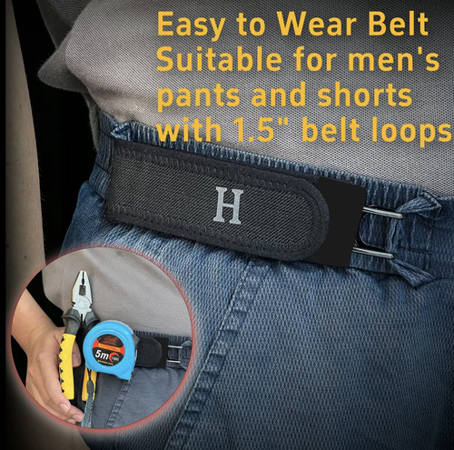 Convenient Adjustable Iron-Hook Casual Lazy Belt Velcro Elastic Unisex Waist Buckle Elastic Waistband