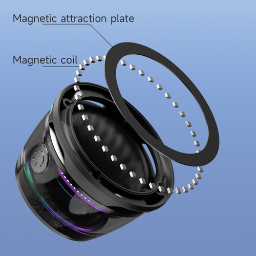 Portable Mini Wireless for Bluetooth Speaker G200 with RGB Lighting Magnetic Phone Holder Audio Playback for Home Outdoor Use