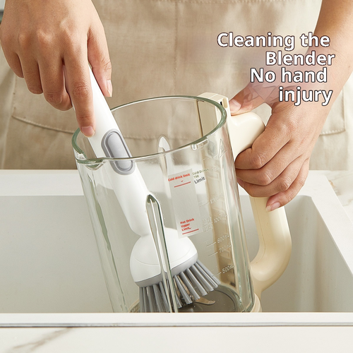 360 Rotating Rotatable Long Handle PP Material Kitchen Cleaning Brush Extruding Liquid Pot Oil-free Multifunctional