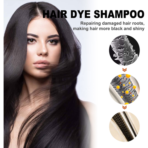 100ml Black Hair Repair Moisturizing Cream Shampoo Polygonum Multiflorum Essence Herbal Formula 3-in-1 Cleansing Repair for All