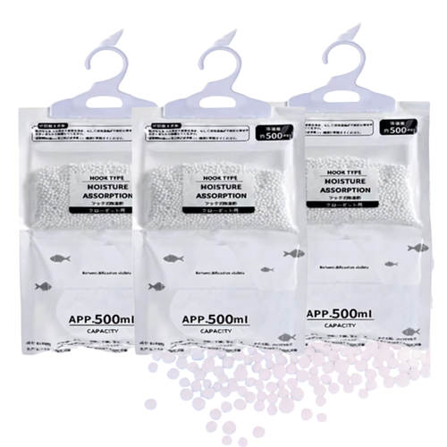 Portable Adjustable Hangable Dehumidifying Bag 500ml Moisture Capacity Dorm-Friendly Mold-Preventing for Household & Kitchen Use 10PCS