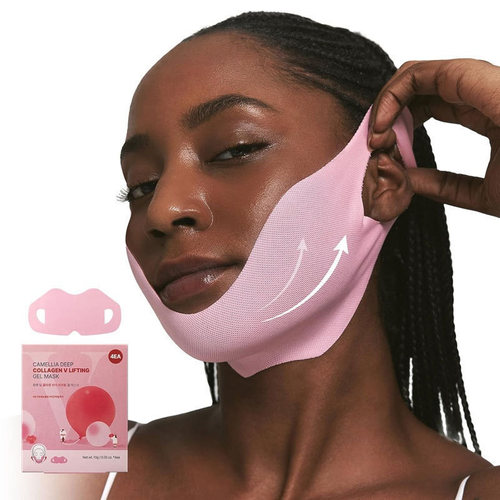 Face Hydrating Sheet Mask Silicone-Free Long-lasting V Line Smoothing and Aloe Vera Rose Facial Sheet Mask Korean Skincare