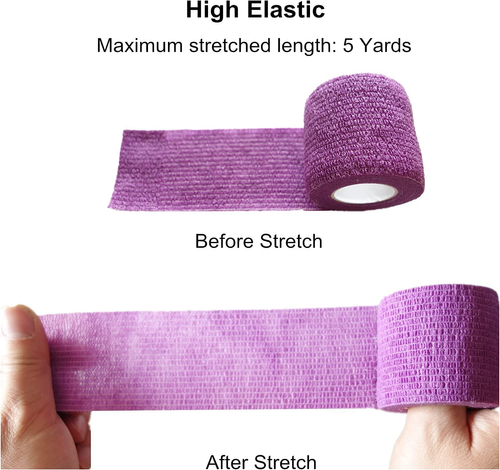 Customized Sports Athletic Self Adhesive Elastic Cohesive Bandage to Provide Support, Protect Joints.
