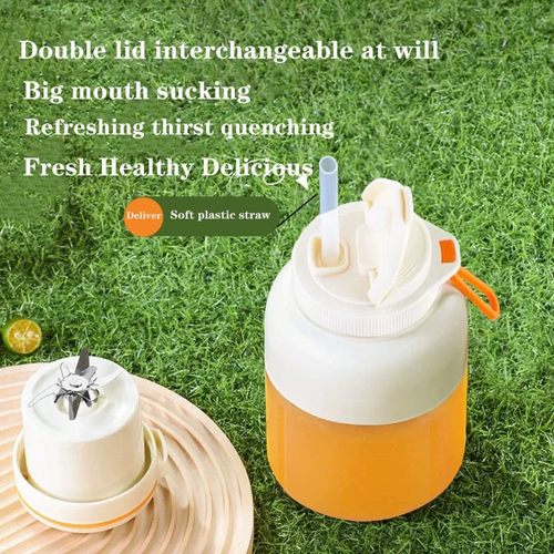 1300ml Large Capacity Bucket Juice Extractor USB Rechargeable Portable Juicing Machine Juicer Cup for Fruit Vegetable