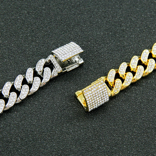 New Cuban Link  Bangle Bracelet For Men Women Fashion Silver and Gold plated Bracelet Jewelry 8 Inch