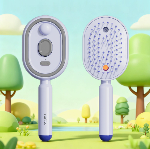 Battery Powered Electric Spray Airbag Massage Comb Essential Oil Atomization Hair Care Self-cleaning Tangle-free Fluffy Smooth