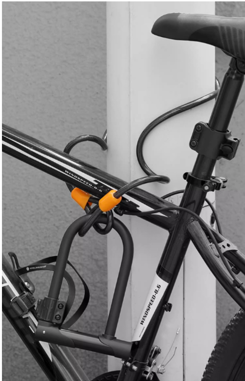 Anti-theft and Anti-pry Bicycle U-shaped Lock with Thickened Alloy Steel Cable and Lock Body