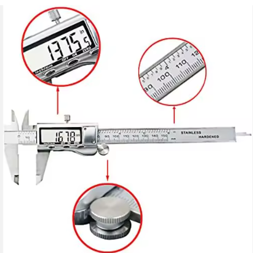 Digital Caliper Measuring Tool Stainless Steel Vernier 150mm with LCD Screen