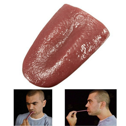 High Quality Soft Simulation TPR Plastic Tongue Gimmick Adult Prank Toy for Joke Magic Tricks Magicians Unisex One Size