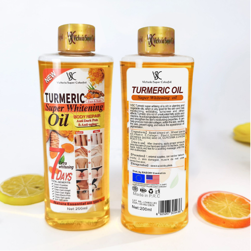 Turmeric Rose Almond Papaya Herbal Body Oil Moisturizing Whitening Wrinkle Resistant Carrot Turmeric Essential Oil Body Massage