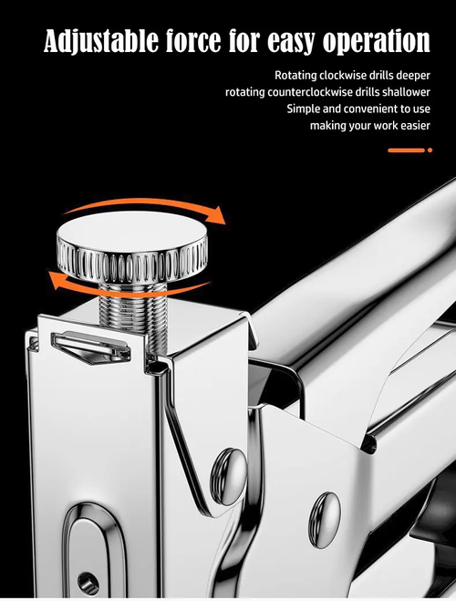 3 in 1 Staple Gun, 1 Count Extra Heavy Duty Staple Gun with 600pcs Staples, Multifunctional Upholstery Stapler for Fixing Material, Decoration, Carpentry, Furniture, Door and Window